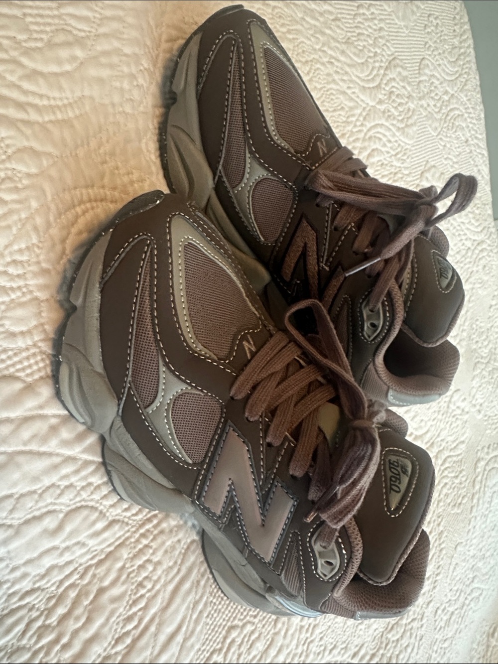 New Balance 9060 Unisex Cortado Brown sz W9.5 - Picture 2 of 5